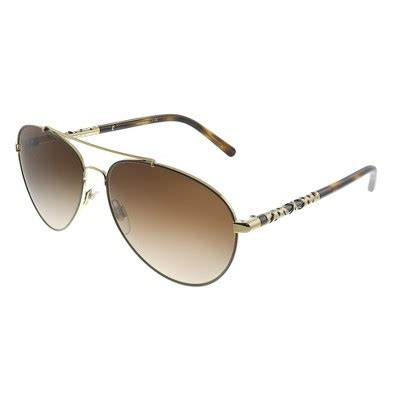 burberry obe 3089|Burberry BE 3089 114513 Womens Aviator Sunglasses Pale Gold .